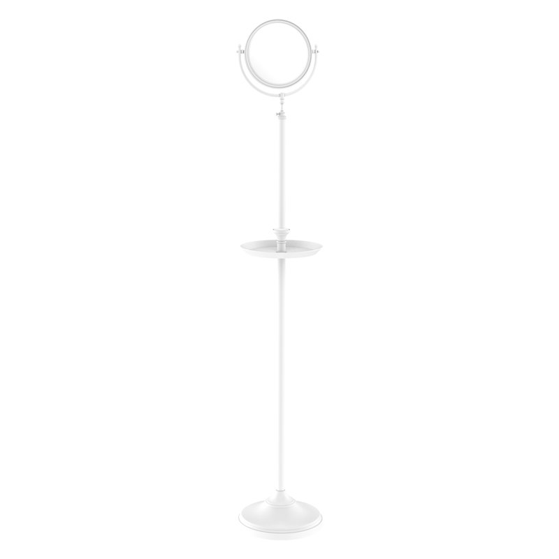 Gober Metal Floor Mirror, 3x, Matte White