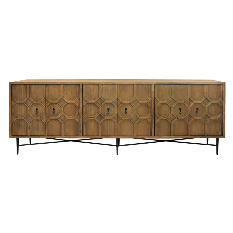 Calis 91'' Solid Wood Sideboard, Natural