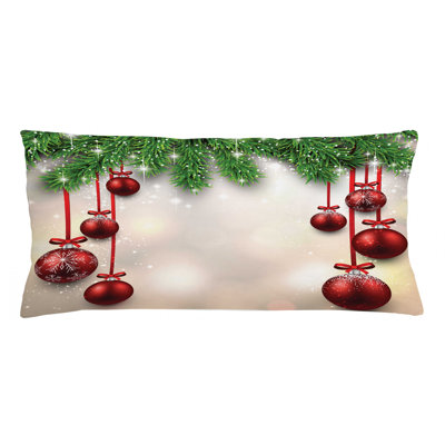Izabela Christmas Balls Ribbons Outdoor Cushion Cover