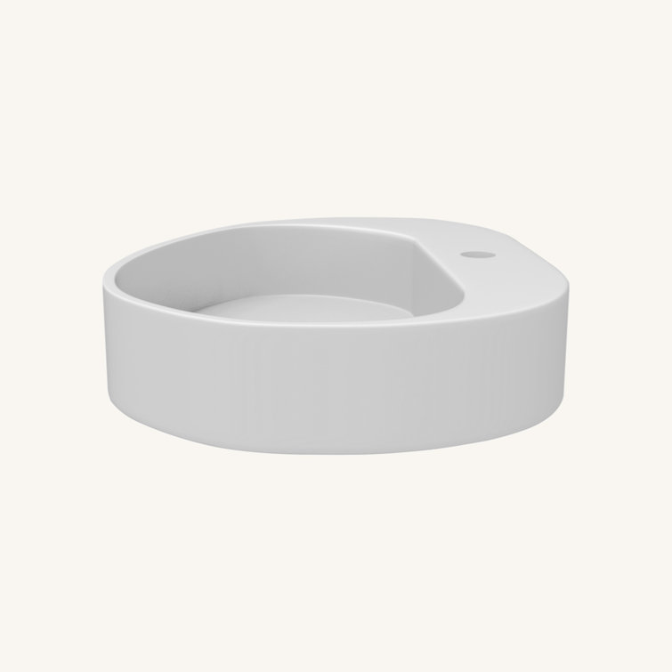 Solid Surface Basin With Chrome Drain
