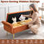 Banc de rangement avec repose-pieds et banc de rangement de 63 po de longueur-518729149