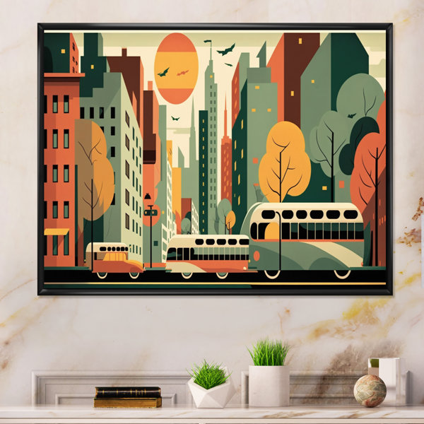 Corrigan Studio® Futuristic Cityscape IV - Print on Canvas | Wayfair