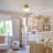 Brass Flush Mount Ceiling Light with Milk Glass Shade