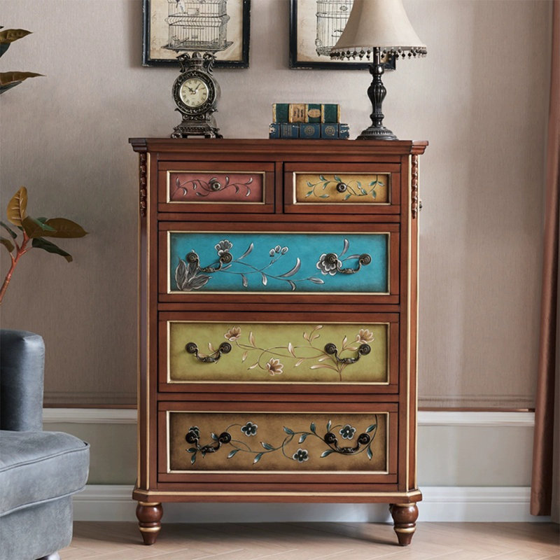 Simple Hand-Painted SolidWood Accent Chest