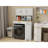 Over The Washer, Dryer And Robot Vacuum Storage Cabinet Suitable For Compact Washing Machines, Laundry Room Storage Organizer With 1 Laundry Basket, 1 Drawer And 2 Adjustable Shelves-Antique White, Sideboard