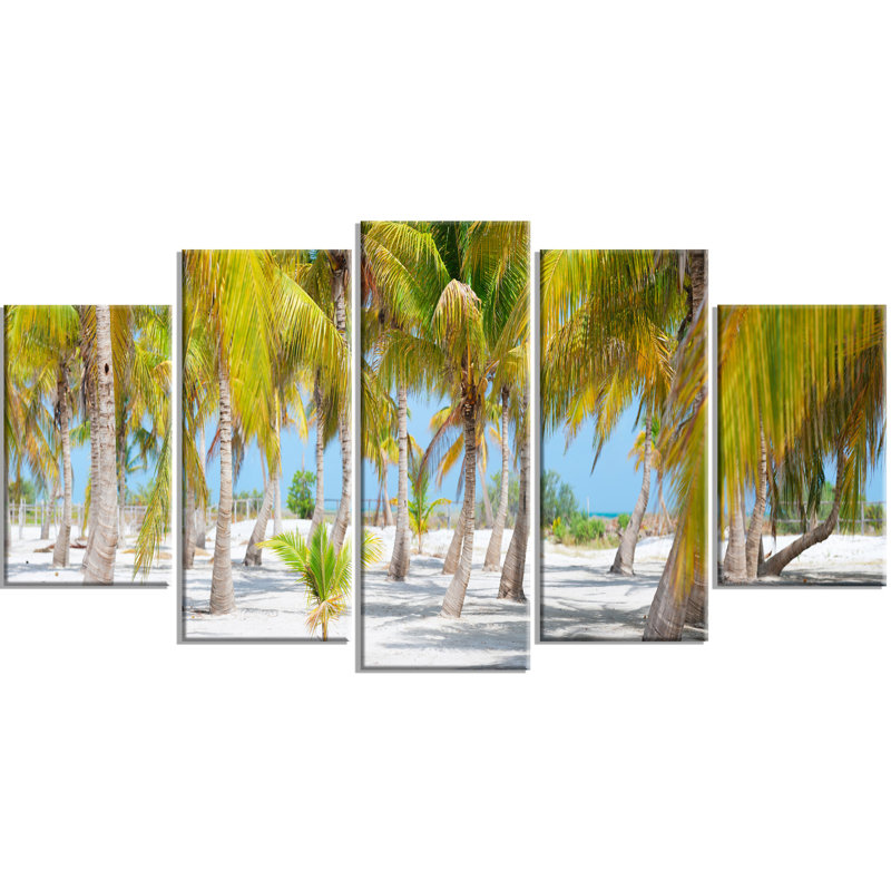 « palm trees », reproduction de photo, H 30 po x l 40 po