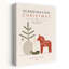 Scandinavian Christmas Hygge Peaceful Abstract Christmas Tree Horse Winter Landscape Wall Art Print by Treechild - Wrapped Canvas Print-675722525