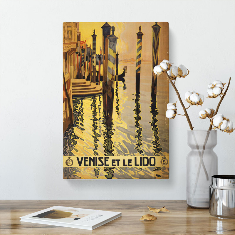 Vintage Travel Venice Vol.1 - Wrapped Canvas, 60cm H x 40cm W x 3cm D