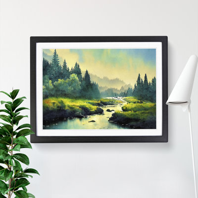 Summer Forest Stream Vol.5 1 Piece Single Picture Frame Painting
