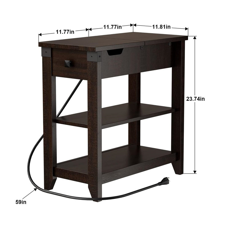 Table de bout Selah, Brun, 2