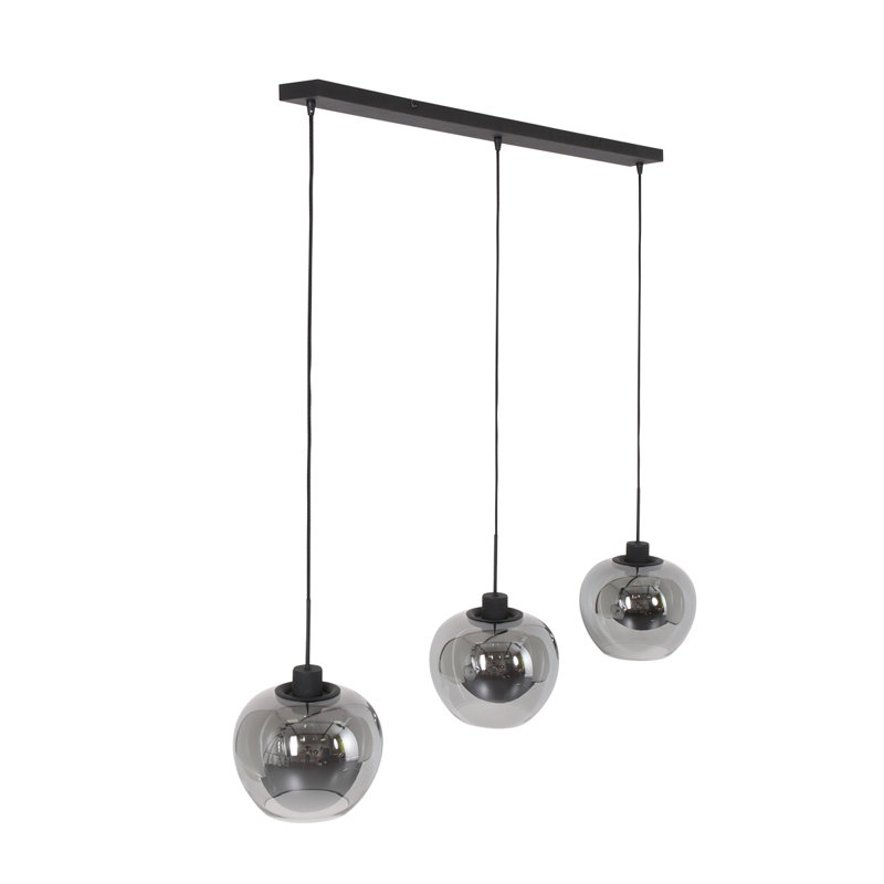 Ellwood 3 - Light Black Crystal Pendant, 150cm H x 150cm W x 25cm D