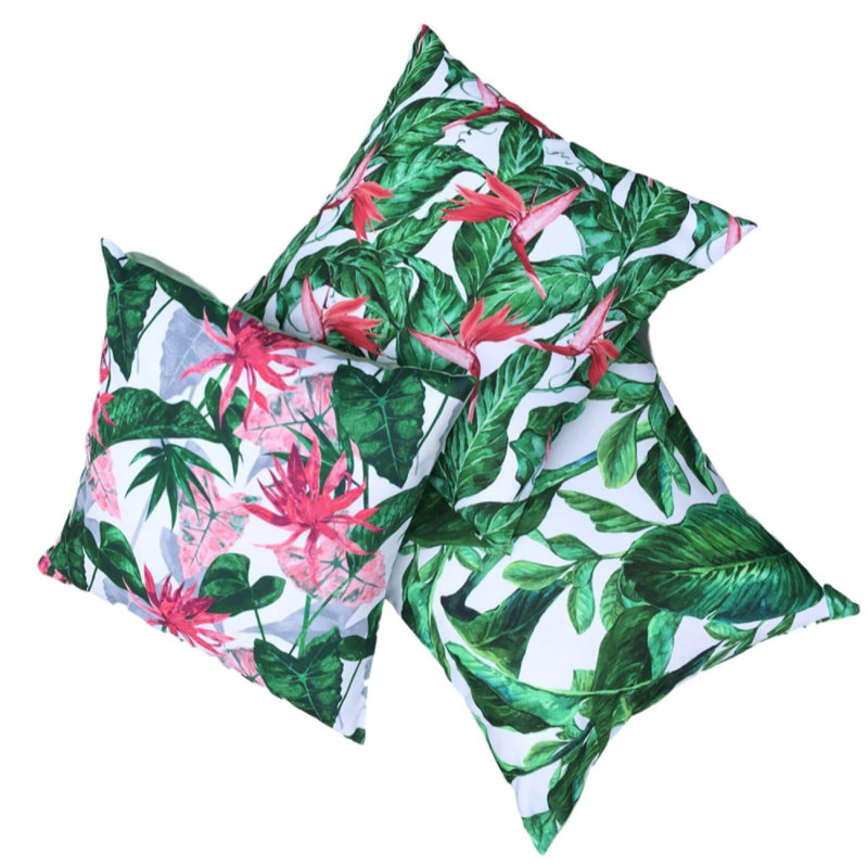 Norham Indoor / Outdoor Floral Square Cushion Cover