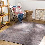 Tomishige Oriental Blue/Beige/Burgundy Area Rug
