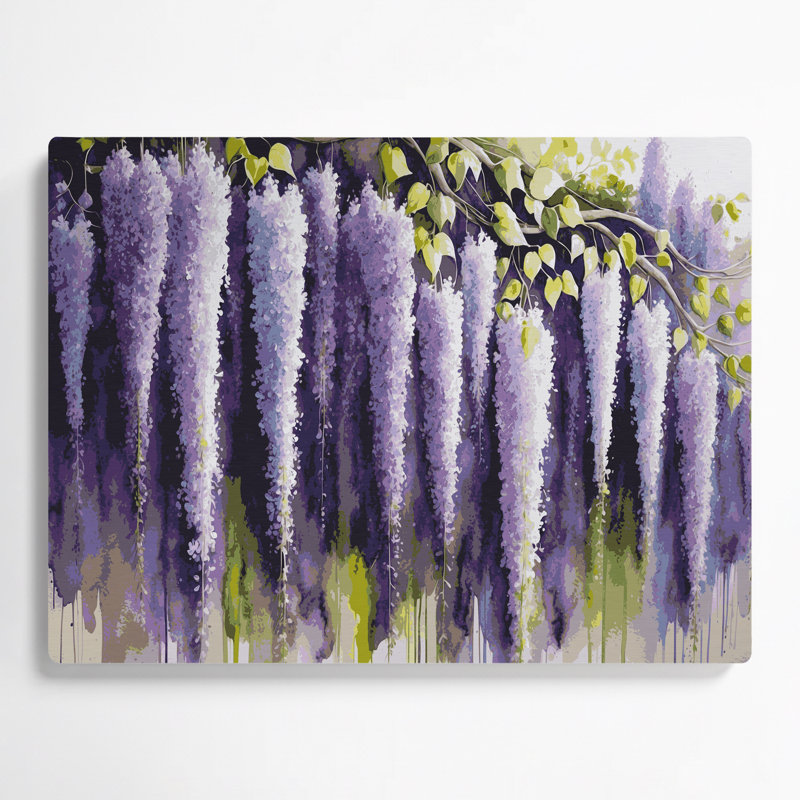 Art mural en métal Botanical Wisteria, H 16 po x l 20 po
