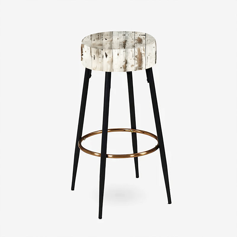 Ensemble de 2 tabourets de bar gris en bois rustique County Home - Patchwork