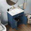Meuble-lavabo moderne 27,8 po avec surface peinte, meuble-lavabo autoportant Mid-Century avec rangement, meuble-lavabo haut de gamme avec tiroirs et poignées en métal-918139532