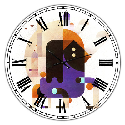 Grande horloge murale Mid-Century