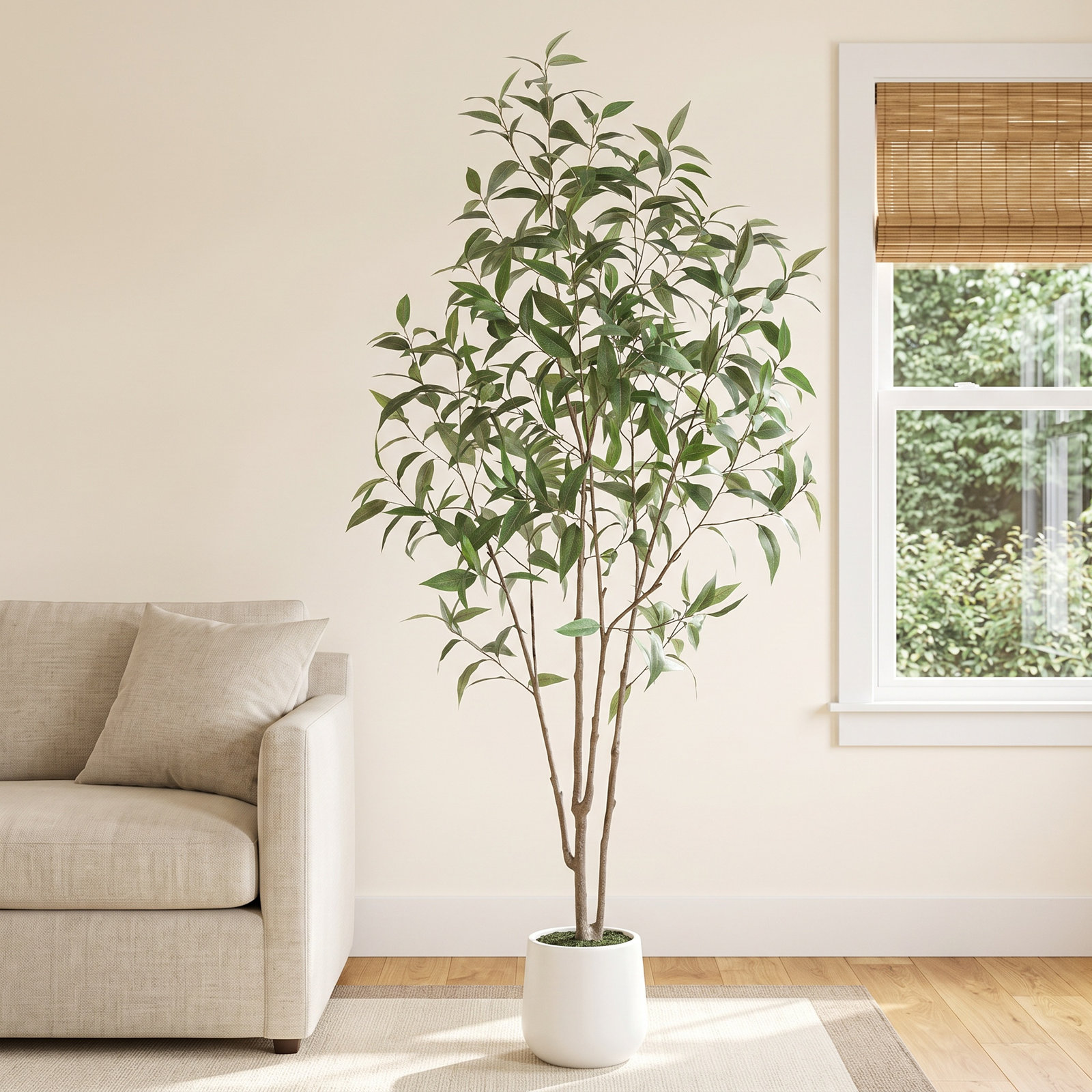 Ameswood Eucalyptus Tree in Pot, 84" H x 28" W x 28" D
