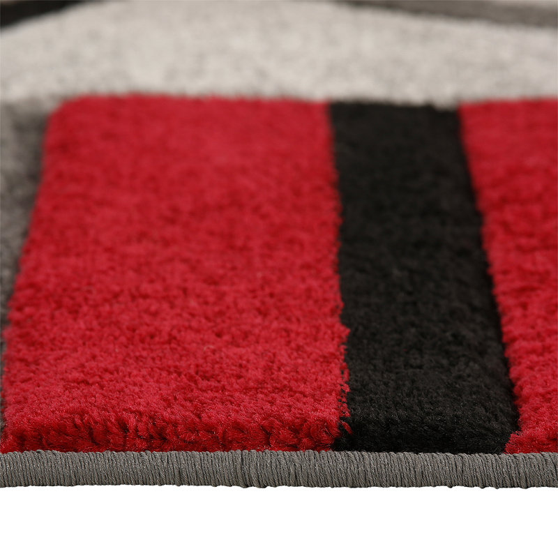 Ruby Geometric Synthetic Area Rug, Rectangle 200 x 280cm