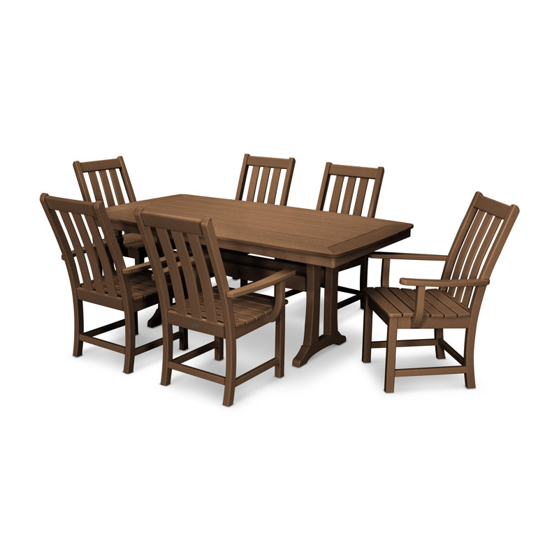 Vineyard 7-Piece Arm Chair Dining Set, Teak