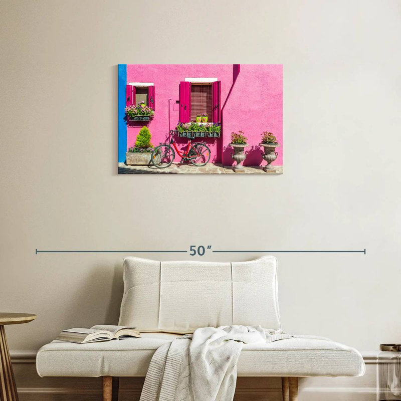 Lilie rose Burano House, H 20 po x l 30 po