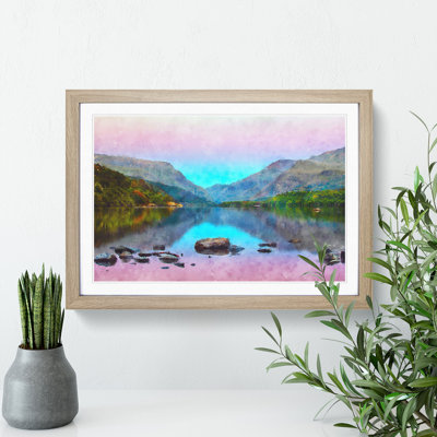 Padarn Lake in Snowdonia Wales - Picture Frame Painting