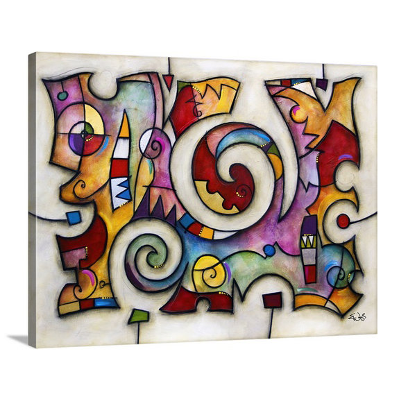 «Big Swirl» par Brittiney, Malveaux, H 12 po x l 16 po x P 1,5 po, Toile