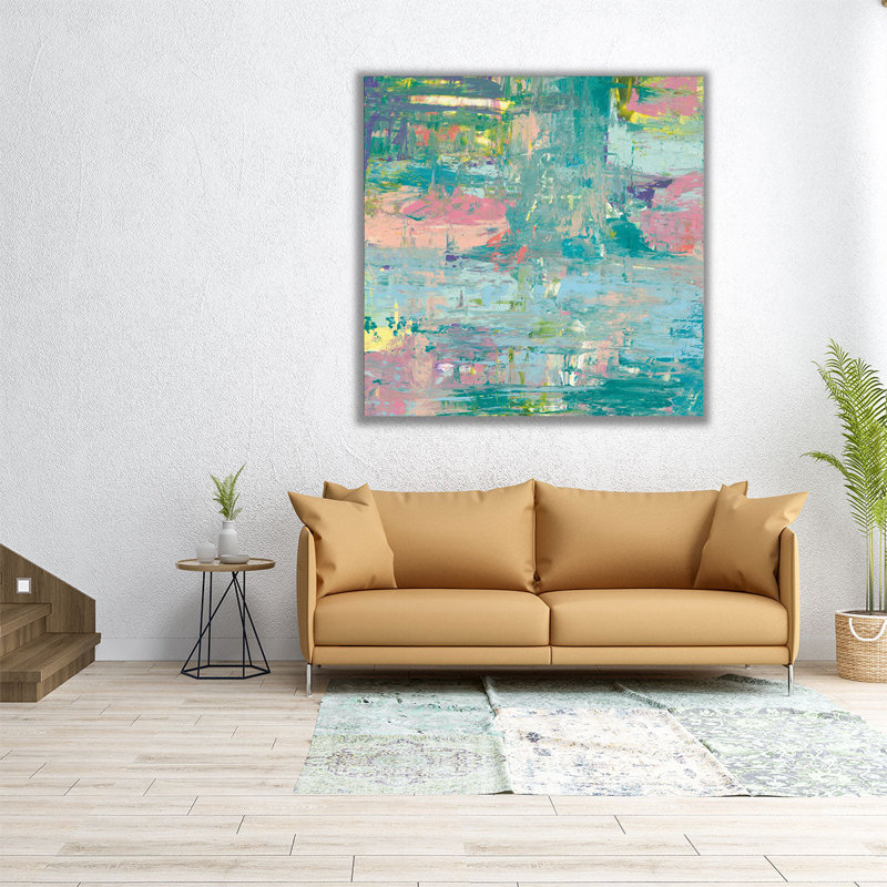 Îles abstraites I - reproduction d'art sur toile, H 12 po x l 12 po