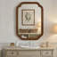 Miroir de coin décoratif en bois massif arrondi pour rehausser l'élégance et le style-407722576-407722578