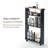 Tower Yamazaki Home Rolling Slim Storage Three Tier Utility Cart With Handle, Steel, Handle, Wheels-46492045