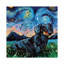 Black And Tan Dachshund Night III by Aja Trier - Wrapped Canvas Painting-1767678345