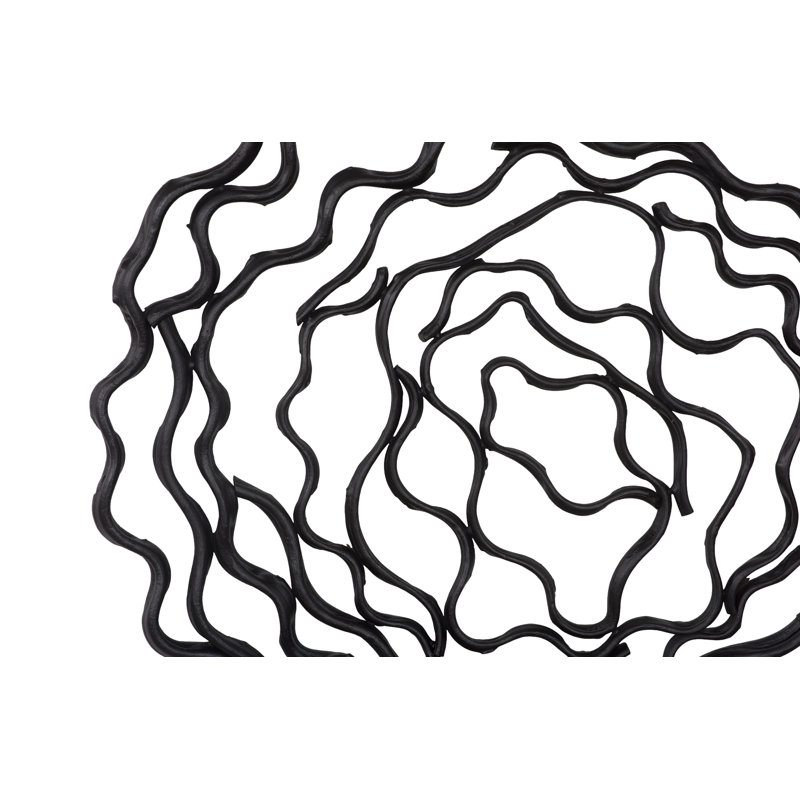 Vine Wall Flower, Large, Black