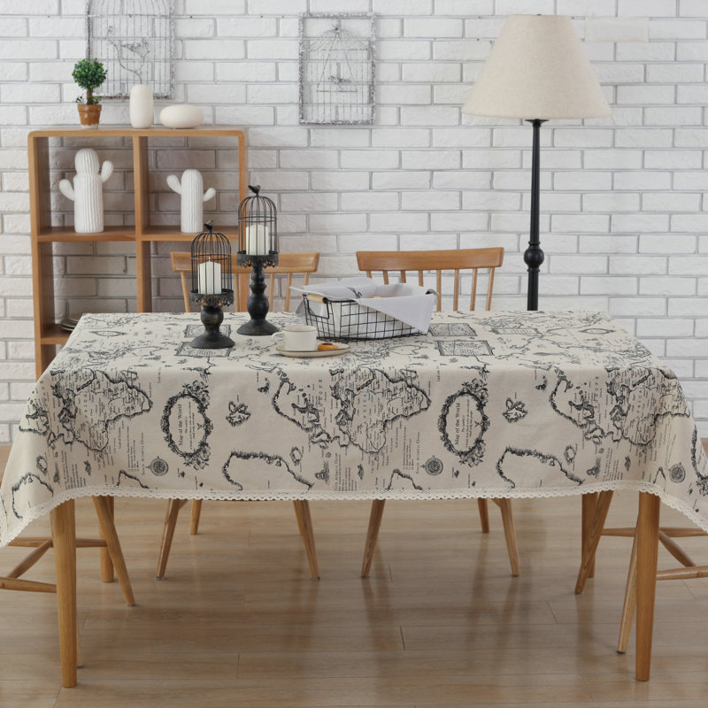 Erik Geometric Cotton Blend Tablecloth