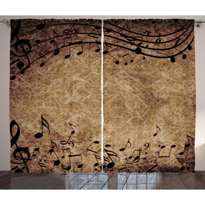 Musik Pencil Pleat Semi Sheer Thermal Curtains