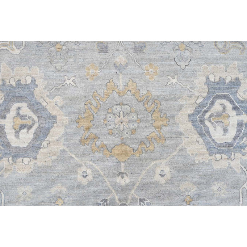 Oushak Collection, Transitional One-of-a-Kind Rectangle 9'2" X 12'3" Hand Knotted Area Rug