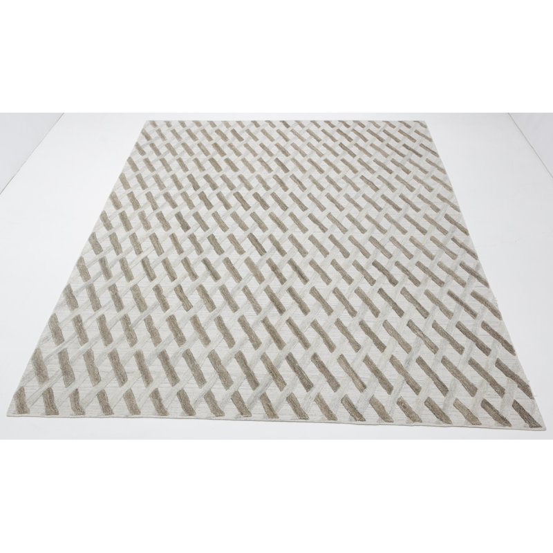 Viscose Geometric Indoor Rug, Rectangle 8' x 10'
