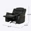 Fauteuil inclinable Classic Design, fauteuil inclinable en polyuréthane à baies noires et fauteuil inclinable oscillant (ancien SKU: 57412.00BLK)