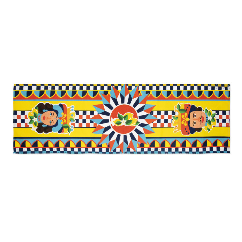 Excelsa table runner Sicilian Rhapsody cotton 45x140 cm multicolor