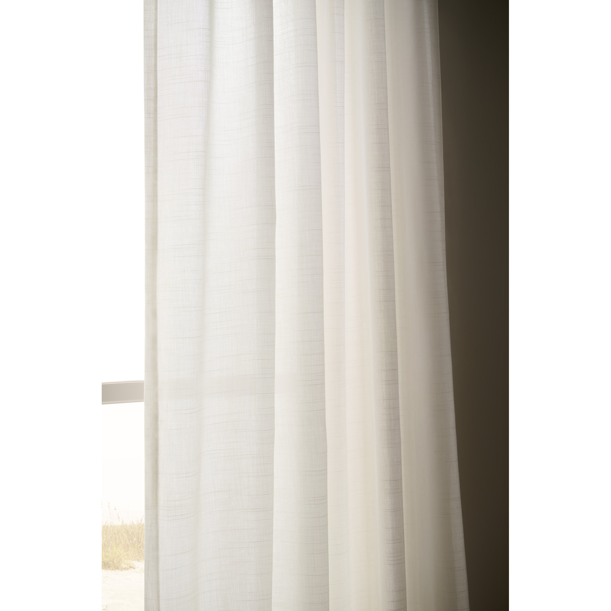 Sunbrella Laurel Indoor/Outdoor Sheer Curtain, 50" W x 96" L