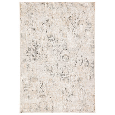 Tapis gris à motif floral Raub