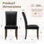 Chaises de salle à manger modernes à garniture cloutée, chaises d'appoint rembourrées Parsons-286242460