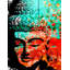 « bouddha green red » par rick martin, reproduction d’art sur toile tendue-19140544