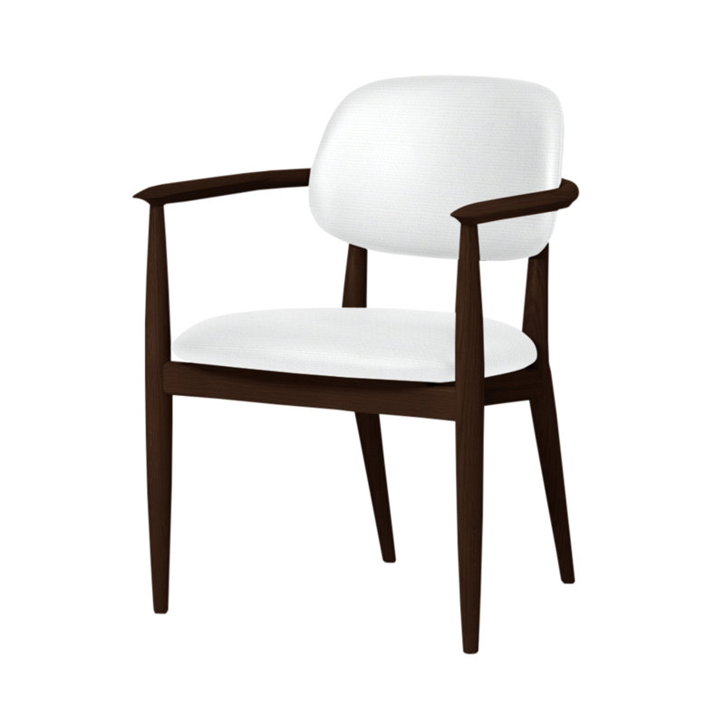 Chaise Slow de Space Copenhagen, Chêne brun foncé, L493 Huître Sanfor 0021