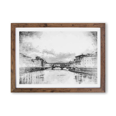 Ponte Vecchio Bridge In Florence Italy - Single Picture Frame Painting