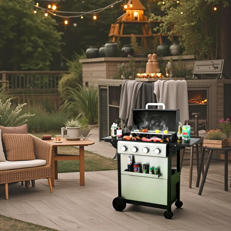 Barbecue au gaz propane à 4 brûleurs