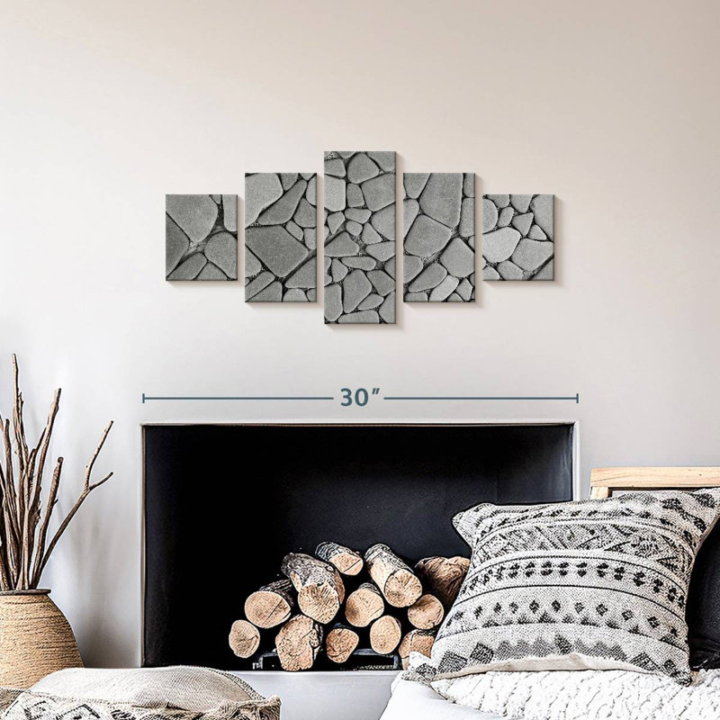 Stone Mosaic Pattern, 12" H x 29" W