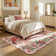 Tawann Machine Washable Floral Farmhouse Area Rug with Non-Slip Backing for Living Room, Dining Room, Bedroom