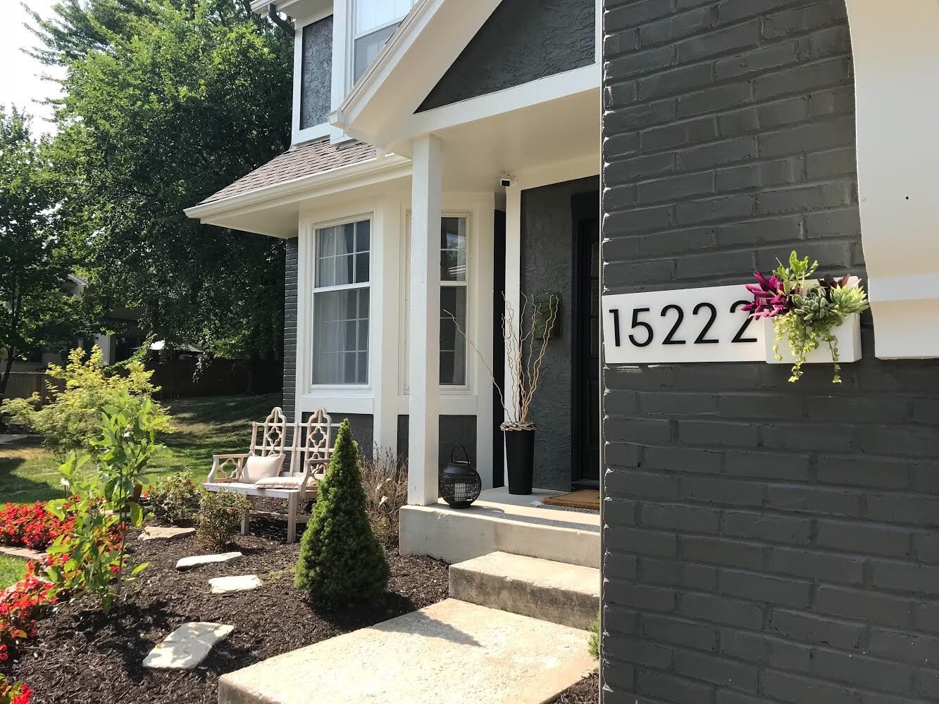 Vista View Wall Address Plaque, White, Black, Yes