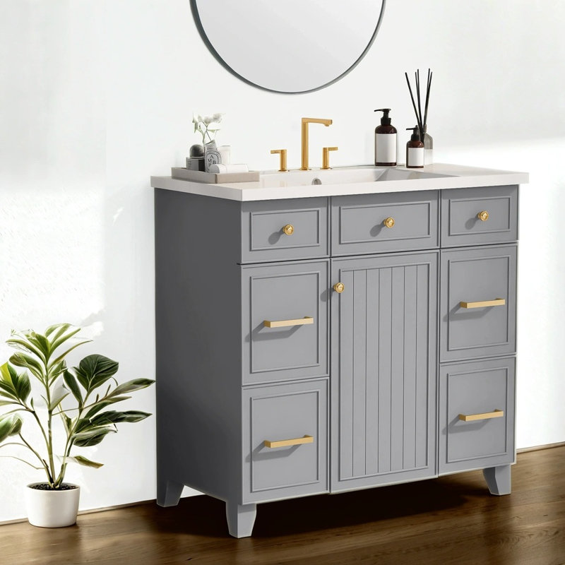 Meuble-lavabo simple avec plateau 36,02 Tornell, Blanc