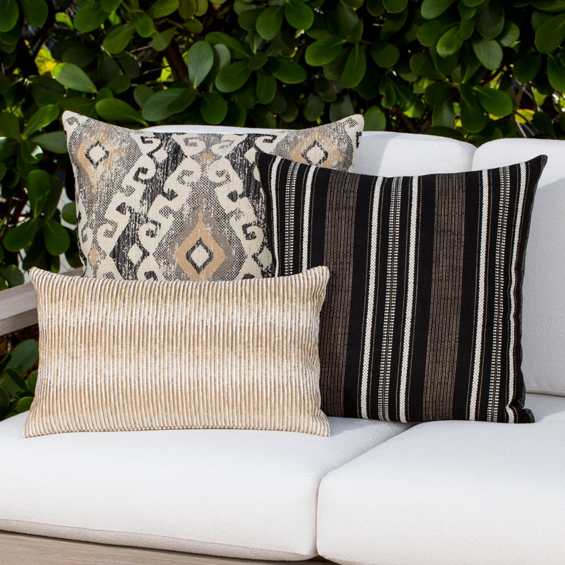 Progress Polyester Indoor/Outdoor Pillow Cover & Insert by Elaine Smith, Rectangle 12" H x 20" W